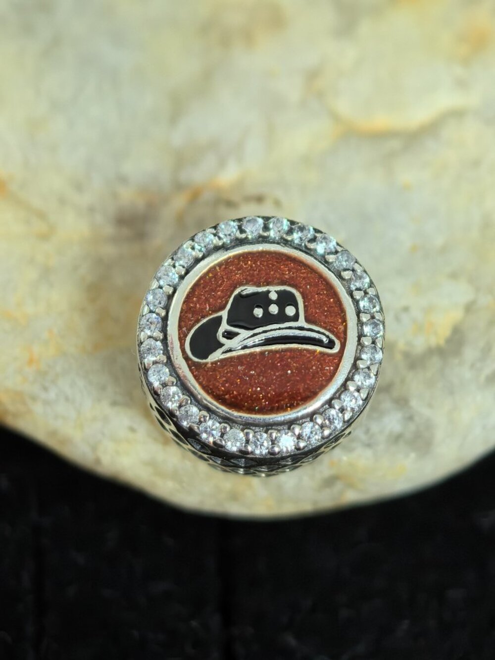 Pandora Las Vegas Cowboy hat Bead Charm Present, S925 Silver Jewelry (Women's)